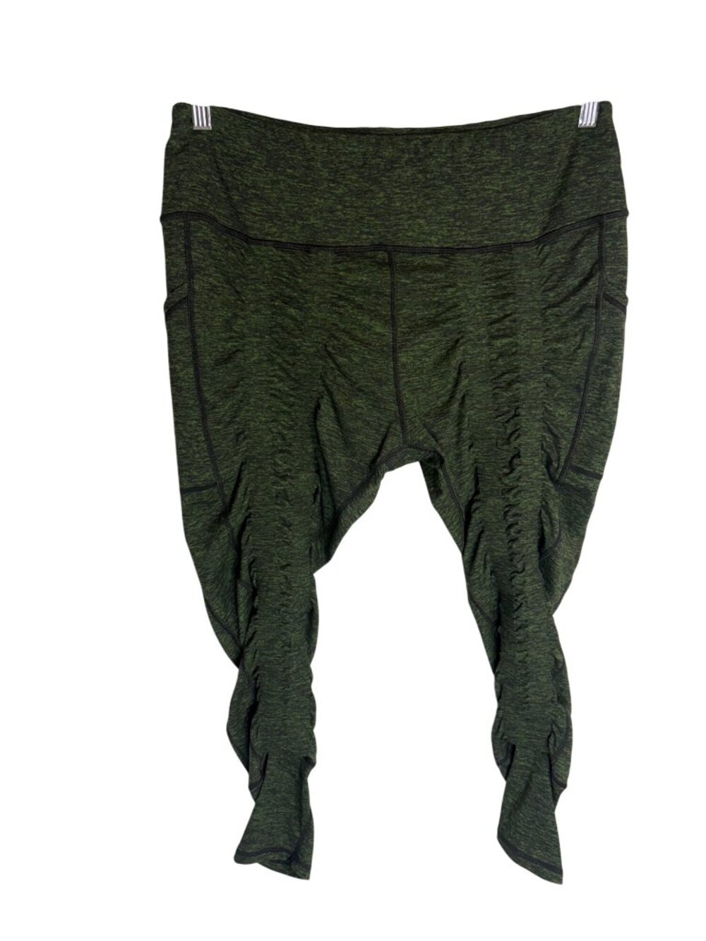 Sweetflexx Resistance Band Leggings Compression High Rise Green Pockets-sz 16
